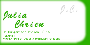julia chrien business card